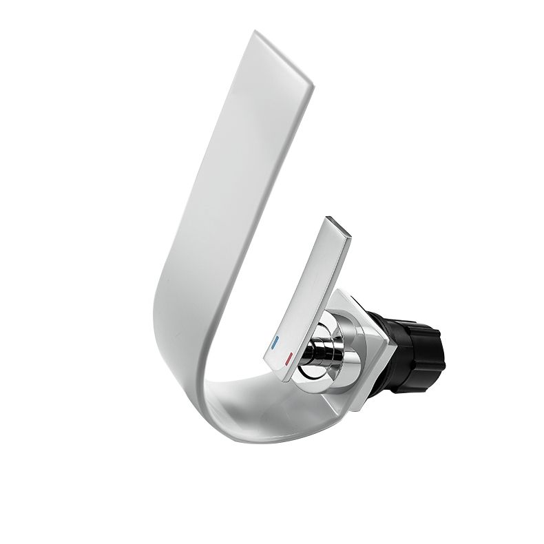 BowLift | Bathroom faucet brass waterfall spout lever handle basin faucet