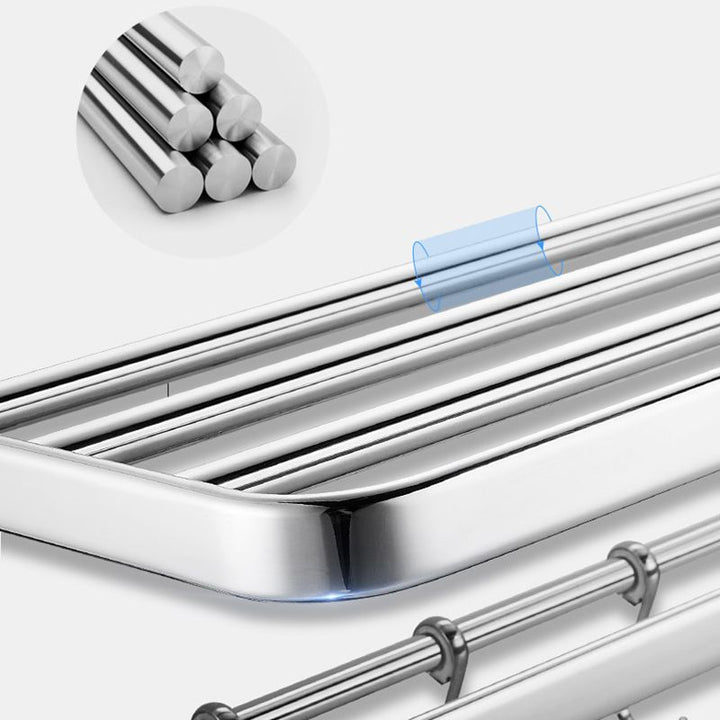 BowLift | Modern Steel Bathroom Accessory Set Silver Bathroom Accessory Kit