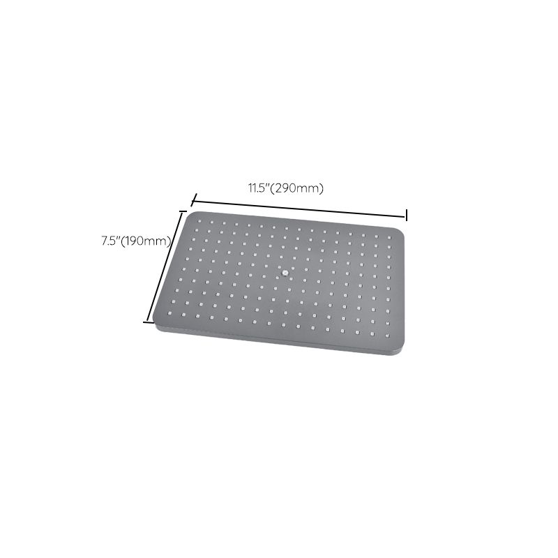 BowLift | Rectangular Gray Showerhead Combo Standard Spray Pattern Showerhead