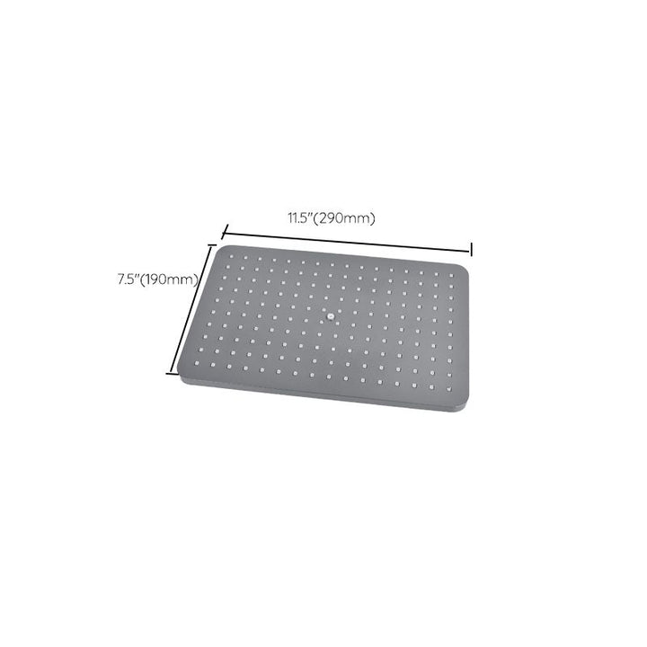 BowLift | Rectangular Gray Showerhead Combo Standard Spray Pattern Showerhead