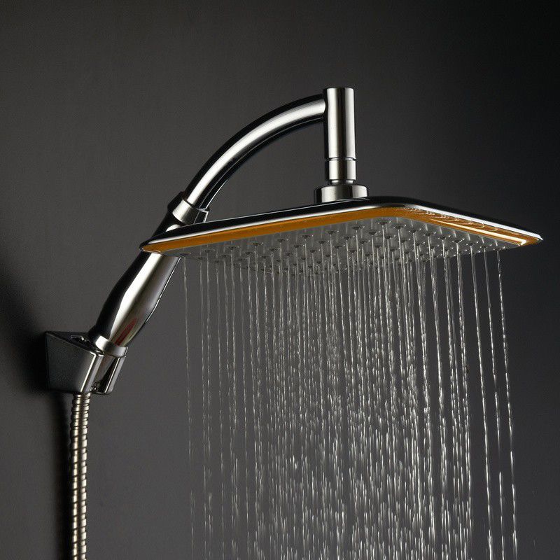 BowLift | Modern Square Shower Head Combo Chrome Rainfall Shower Head