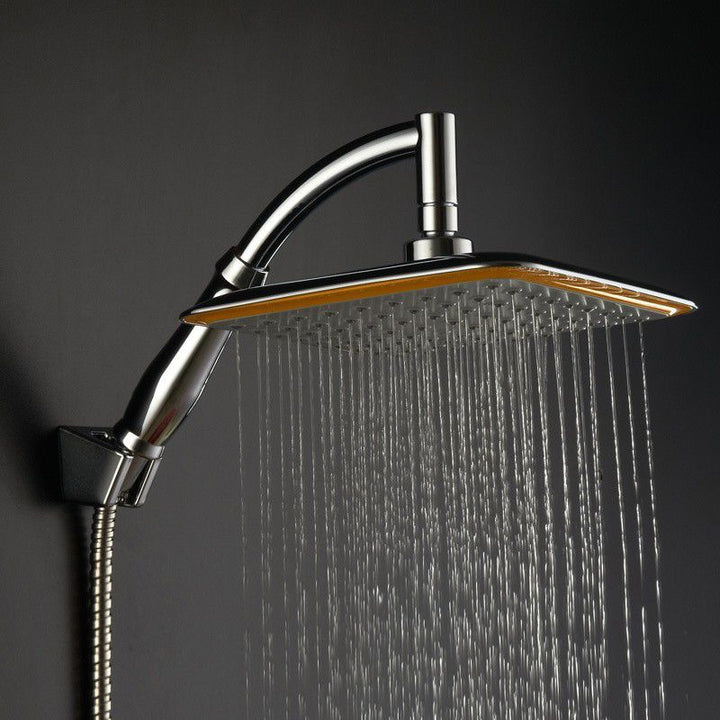 BowLift | Modern Square Shower Head Combo Chrome Rainfall Shower Head