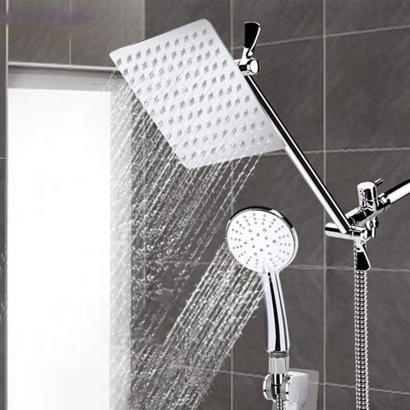 BowLift | Square Dual Shower Head Traditional Wall Mounted Metal Dual Shower Head