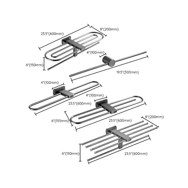BowLift | Modern Silver Bathroom Accessories As Individual Piece Or In Set With Towel Bar