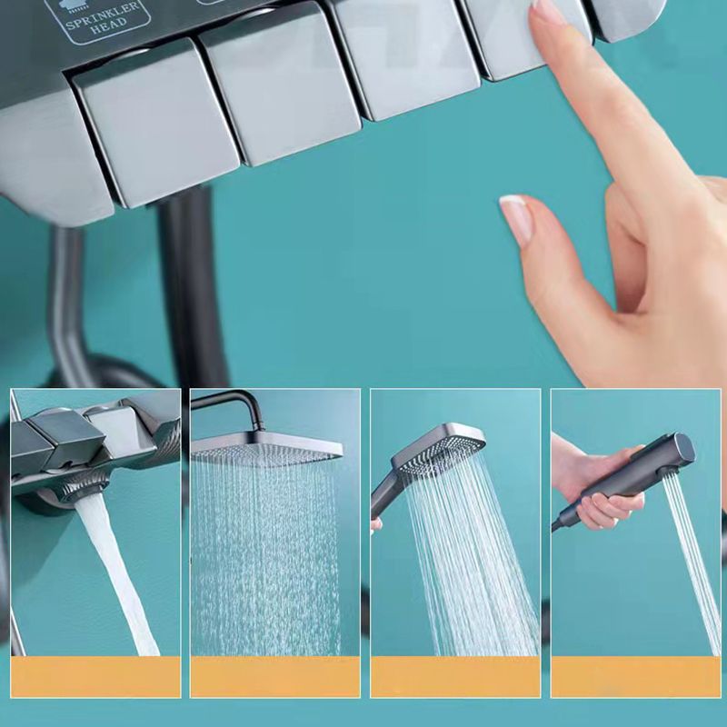 BowLift | Modern adjustable swivel shower head metal shower fitting on the wall