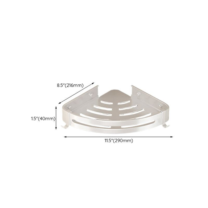 BowLift | Modern white finish bathroom shelf rectangular & triangular bathroom hardware set