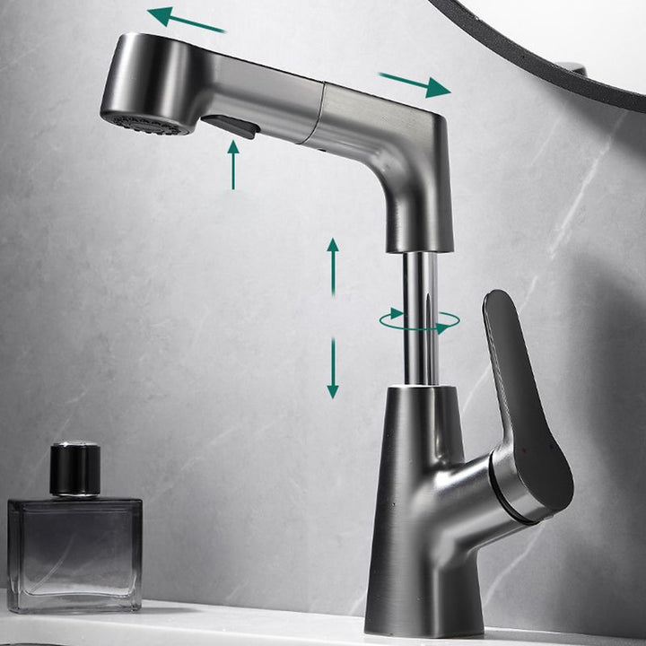 BowLift | Pull-out Vessel Faucet Modern Sink Faucet with a Single Lever Handle
