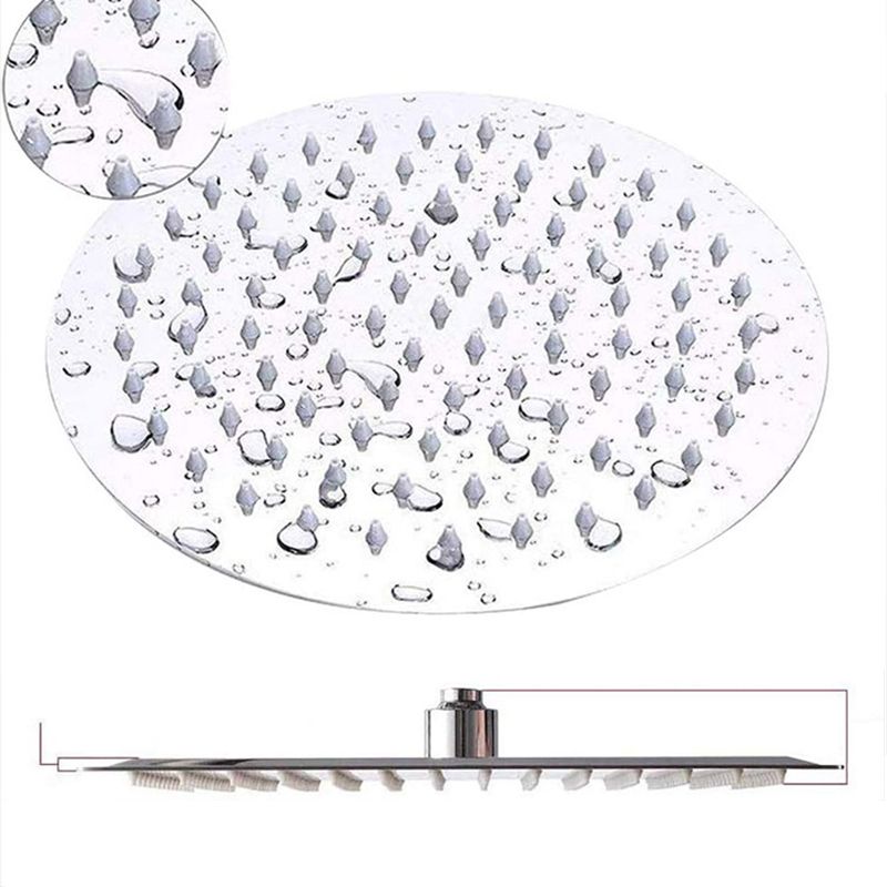 BowLift | Round Dual Showerhead Stainless Steel 5 Spray Patterns Wall Mounted Showerhead