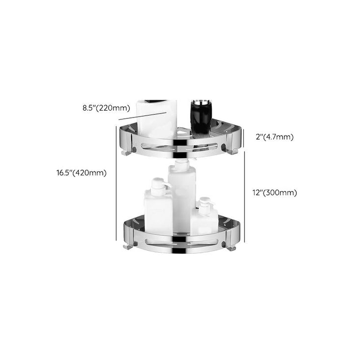 BowLift | Modern Bathroom Set with Bathroom Shelf/Towel Bar Polished Chrome Bathroom Accessory Set