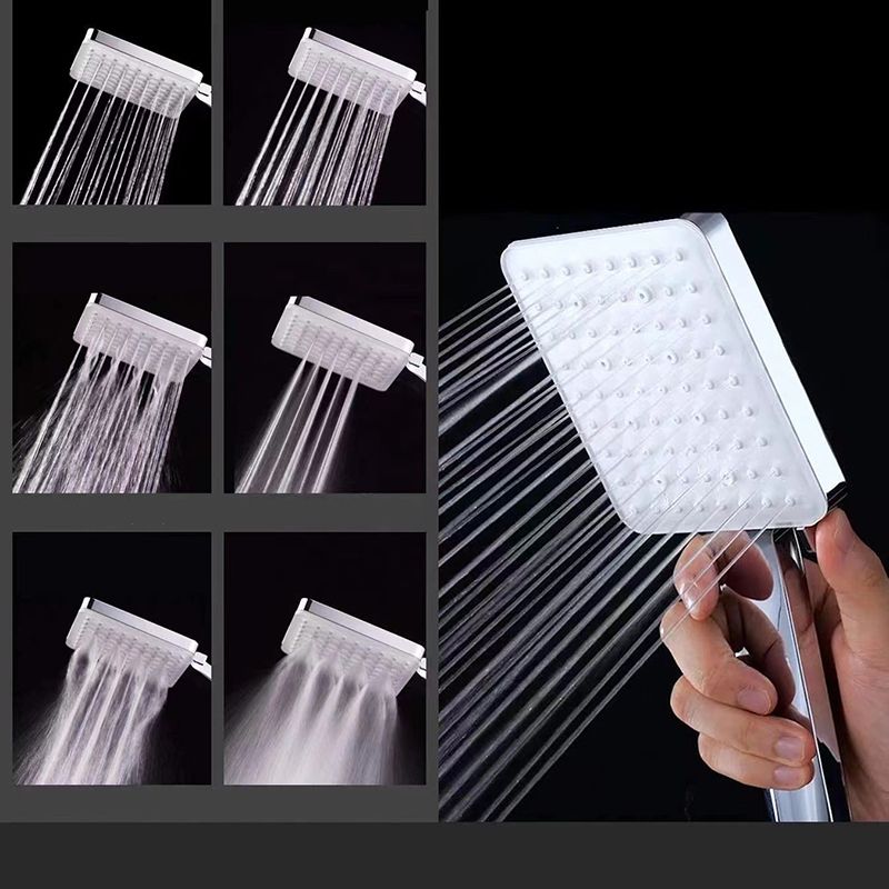 BowLift | Contemporary Shower Head Square Handheld Shower Head in Silver