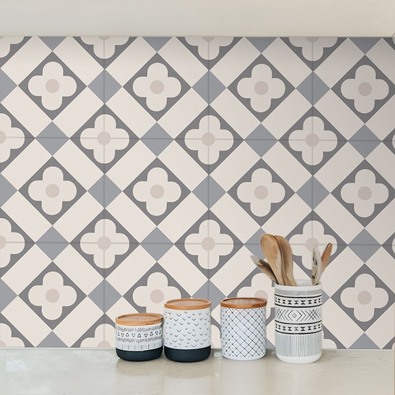 BowLift | Beige Tone Peel & Stick Tile Square Pattern Print Single Tile