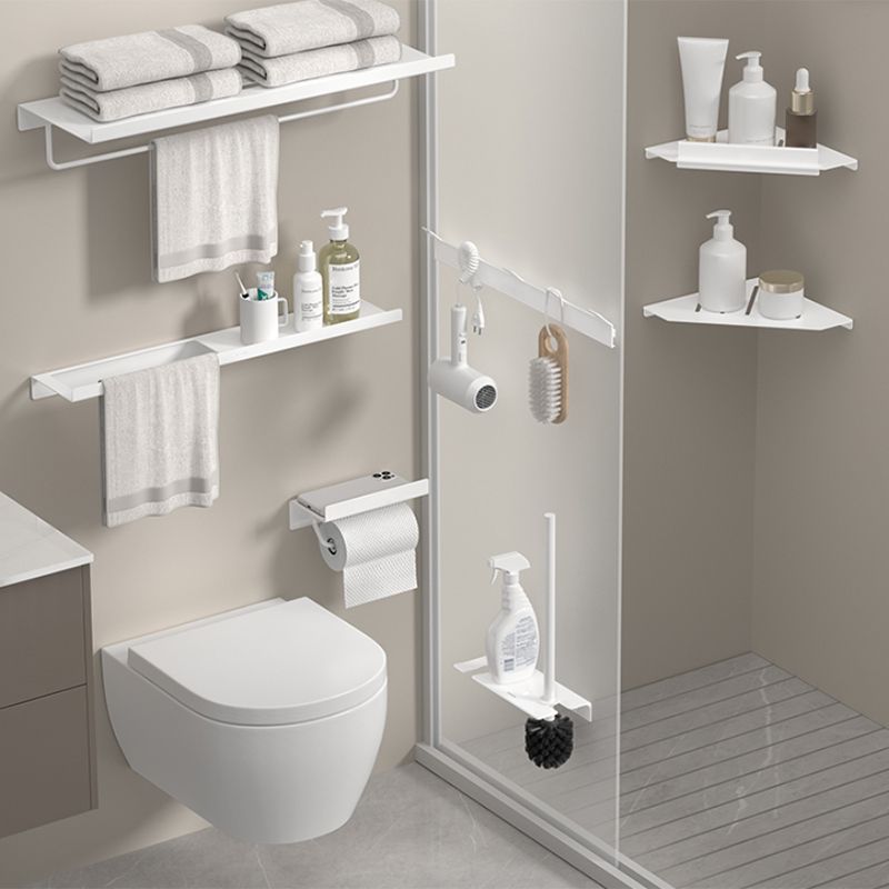 BowLift | Modern White Bathroom Accessories Set Bathroom Shelf Paper Holder Bathroom Accessories Kit