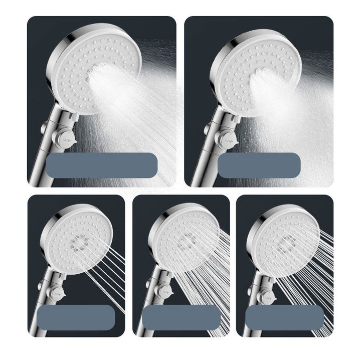BowLift | Contemporary Hand Shower Round Shower Head Combo in Silver
