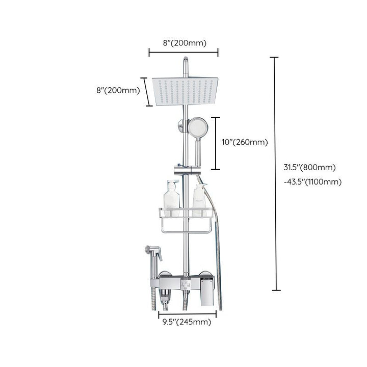 BowLift | Modern Shower System Handle Lever Wall Mounted Spot Resist Copper Shower System