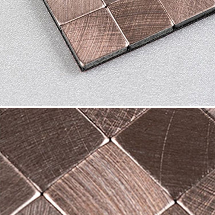 BowLift | Mosaic Tiles Wallpaper Square Shape Peel and Stick Mosaic Tiles with Metal Look