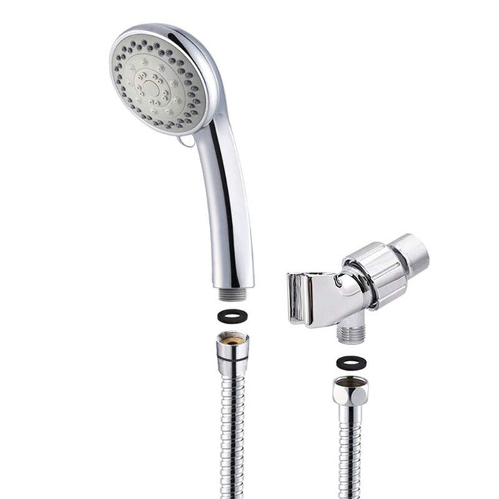 BowLift | Round Handheld Shower Head in Silver Leak-Resistant Wall-Mounted Shower Head