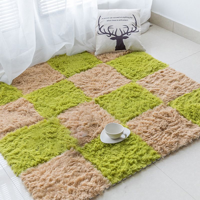 BowLift | Basic carpet tiles solid color long pile square bedroom carpet tiles