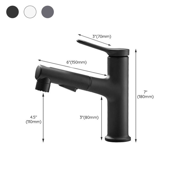 BowLift | Modern Center Set Faucet Copper Center Set Vanity Faucet for Bathroom