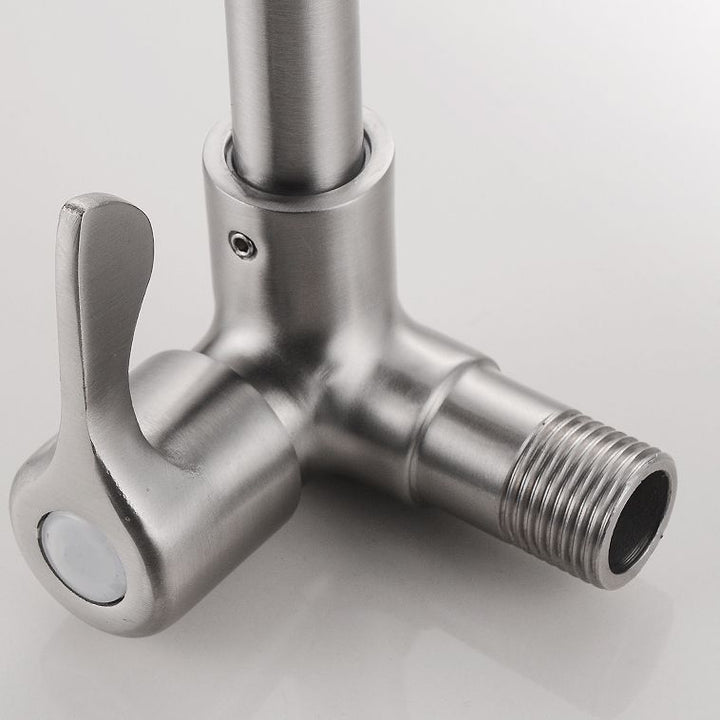 BowLift | Modern Bridge Water Faucet 304 Stainless Steel Knob Handle Swivel Spout Wall Mounted Faucet