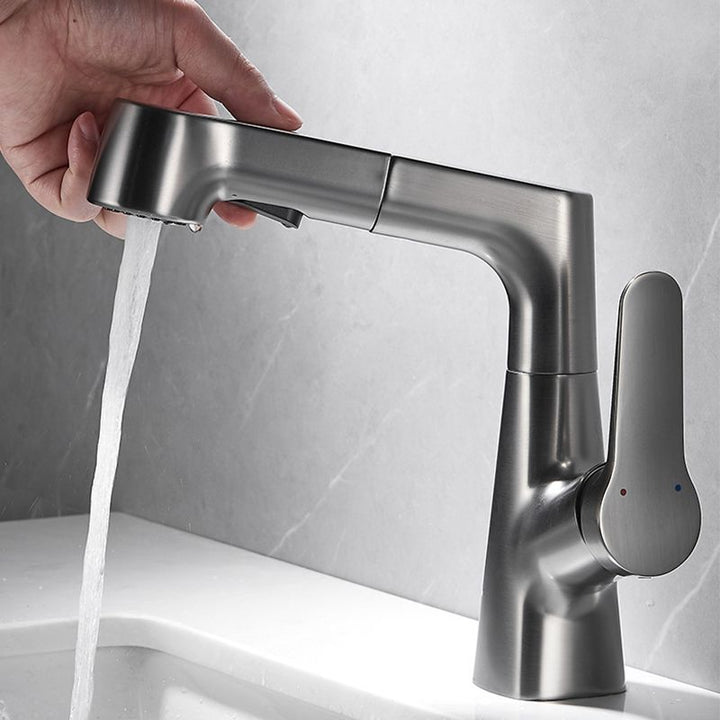 BowLift | Pull-out Vessel Faucet Modern Sink Faucet with a Single Lever Handle