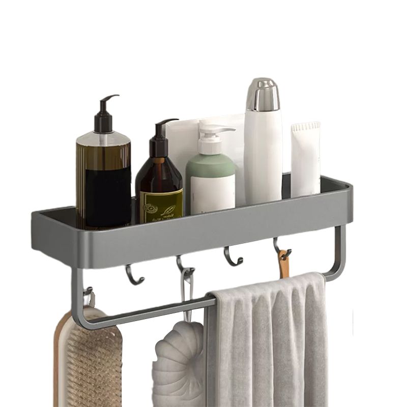 BowLift | Modern Grey 2-piece Bathroom Accessory Set, Matt Grey, Bathroom Shelf