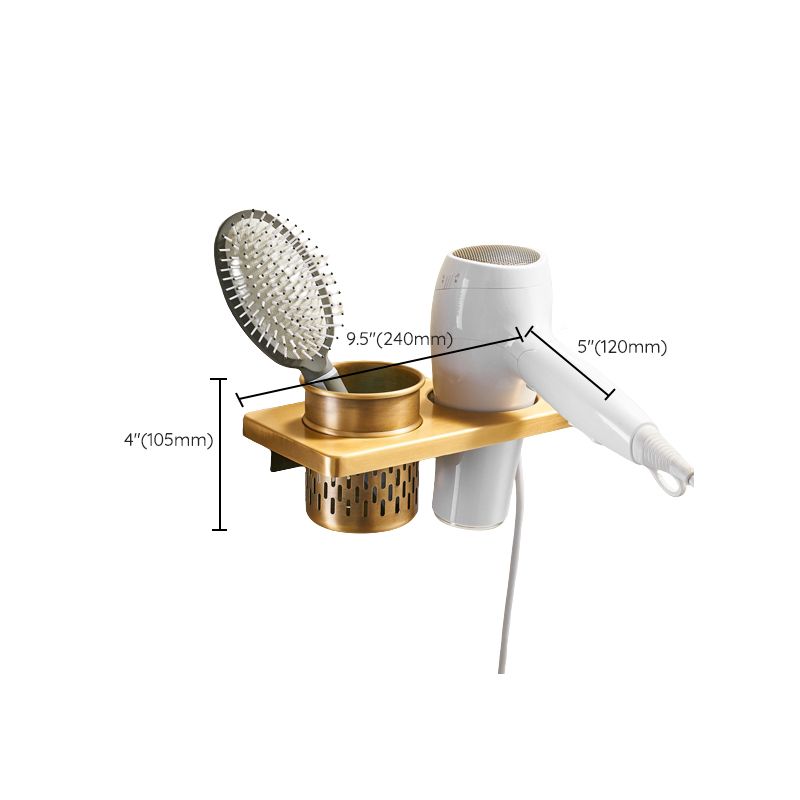 BowLift | Vintage Bronze Bathroom Accessories Set Brushed Brass Towel Bar/Paper Holder/Bath Shelf
