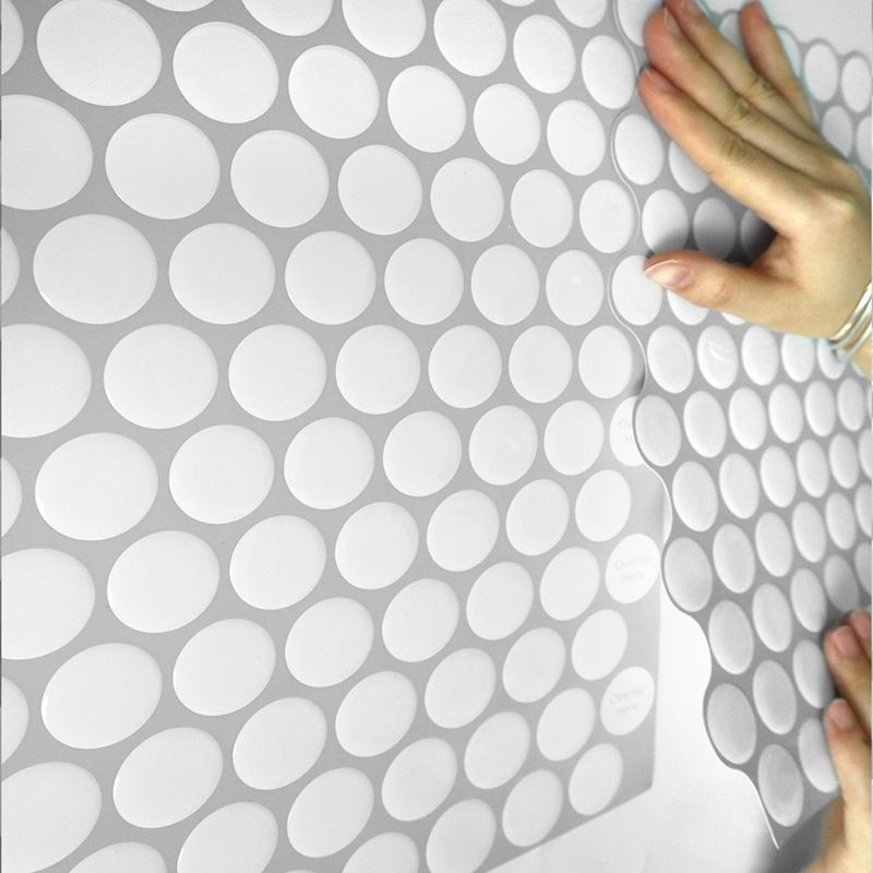 BowLift | Modern Peel and Stick Tiles PVC Penny Round Peel and Stick Back Wall Tiles