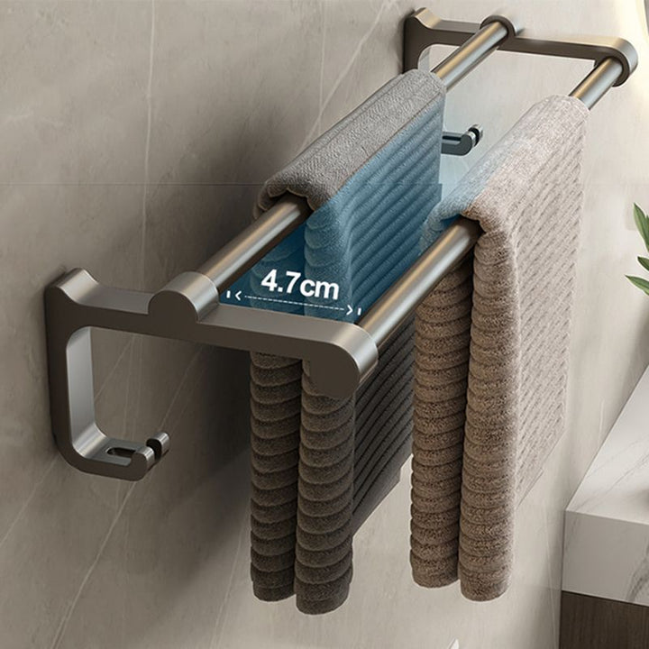BowLift | Contemporary Bathroom Accessory Set Grey Aluminum Bathroom Accessory Kit