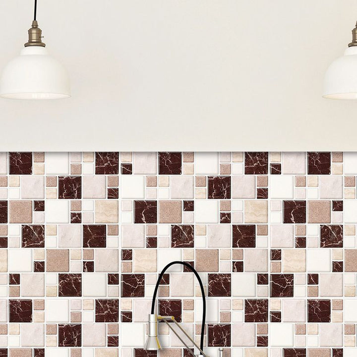 BowLift | Pattern Matte Color Stone Peel and Stick Mosaic Tile Peel and Stick Tile Set of 2