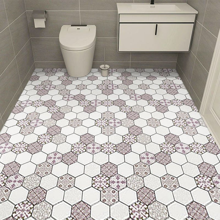 BowLift | Modern PVC Flooring Self-adhesive Geometrically Printed Low Gloss Vinyl Floor Planks