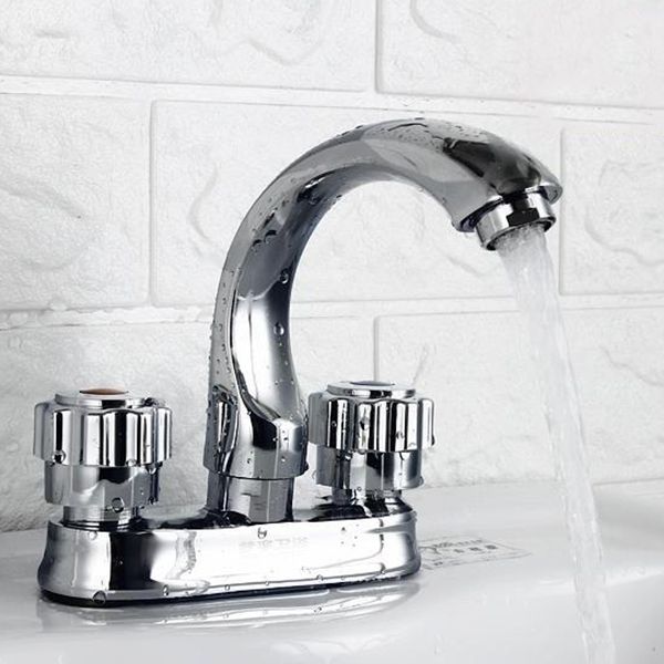 BowLift | Modern Style Vessel Faucet Copper Knob Handle Low Arc Vessel Faucet