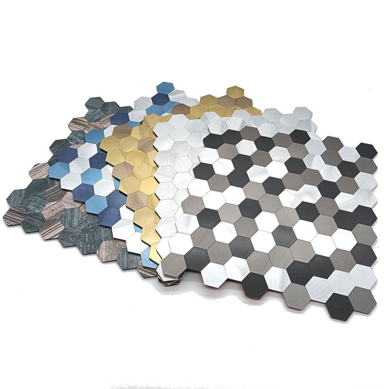 BowLift | Modern Tile-Peel & Stick Metal Mosaic Tile Hexagon Peel & Stick Subway Tile
