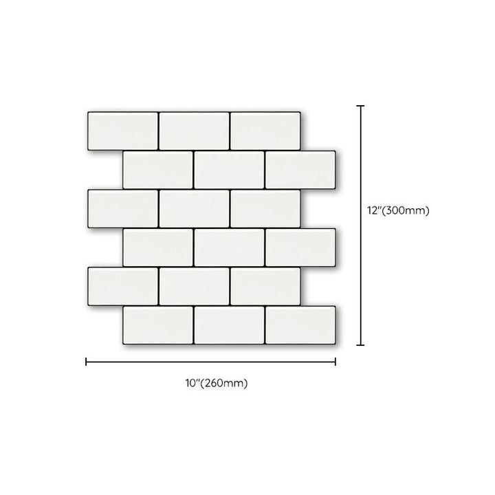 BowLift | White Subway Tile Waterproof PVC Peel & Stick Tile for Backsplash Wall