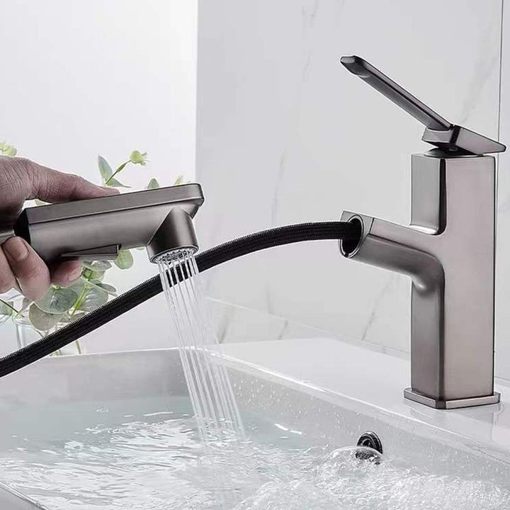 BowLift | Contemporary Container Faucet Lever Handles Low Arc Copper Container Faucet