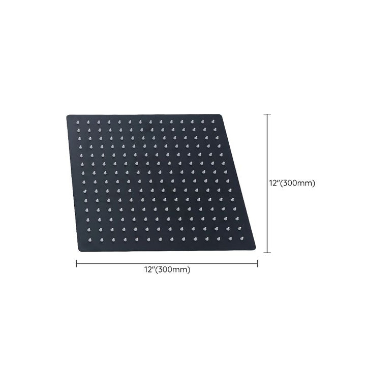 BowLift | Black Square Fest Shower Head Modern Style Wall Mounted Shower Head