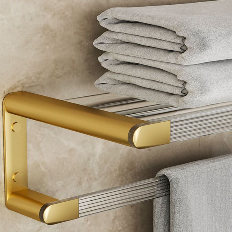 BowLift | Modern Bathroom Accessory Set made of Gold Metal and Acrylic Bath Accessory Set