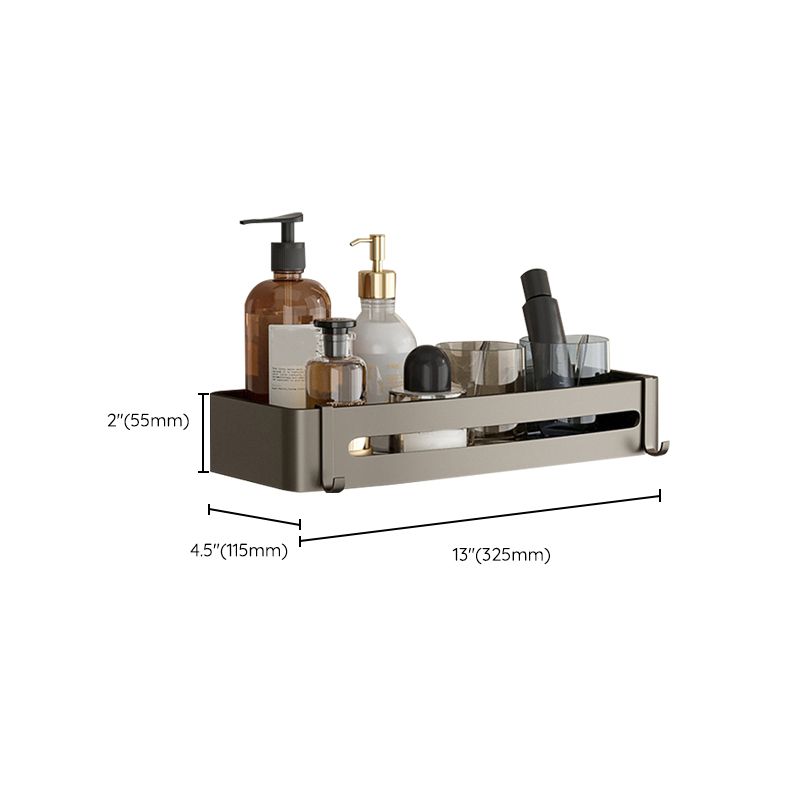 BowLift | Contemporary Aluminum Bathroom Accessory Set Grey Bath Shelf