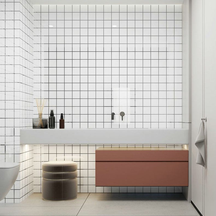 BowLift | Floor Wall Tiles Marble Pattern Wallpaper Rectangular Bathroom Kitchen Wallpaper