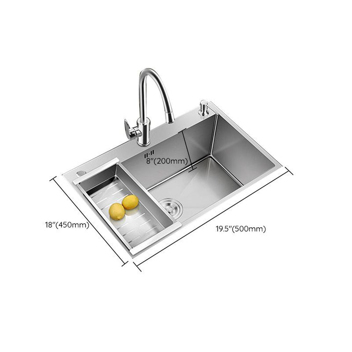 BowLift | Contemporary Style Kitchen Sink Stainless Steel Color Fast Built-In Sink