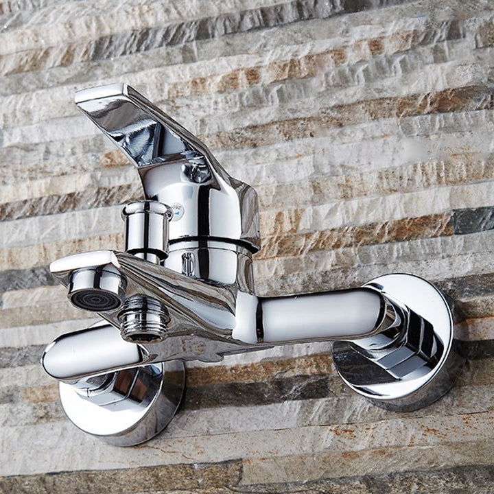 BowLift | Modern Silver Bathtub Spout Single-Hole and Two-Hole Installation Faucet