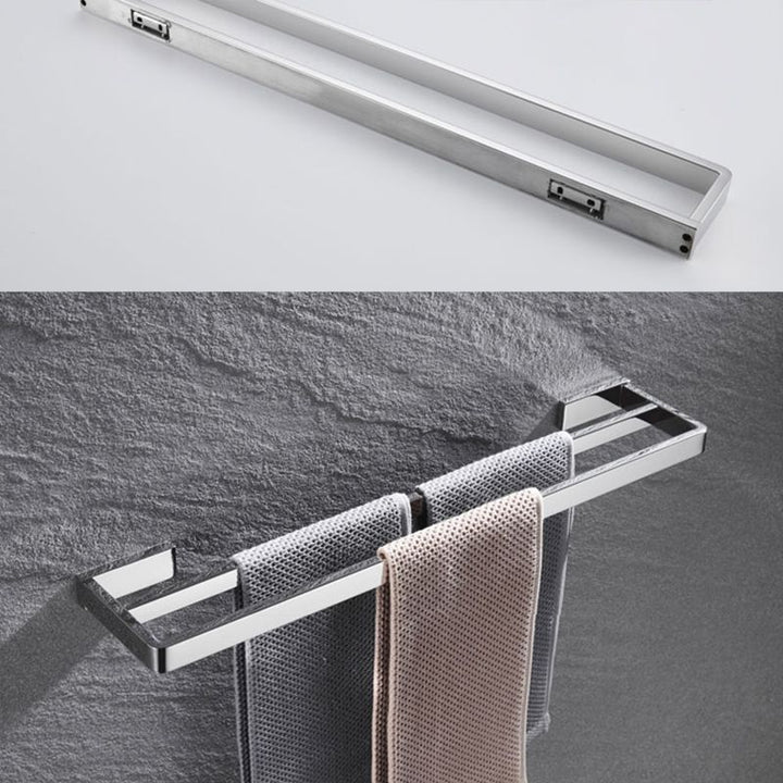 BowLift | 5-piece modern bathroom accessories as single item or in set Polished chrome bathroom set