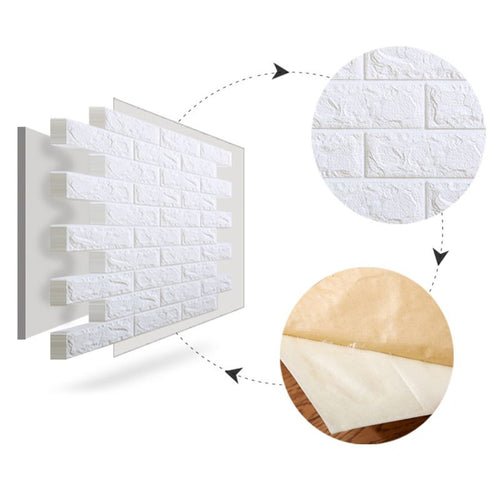 BowLift | Modern Wall Tile PVC 3D Embossing Self-Adhesive Waterproof Interior Wall Panel