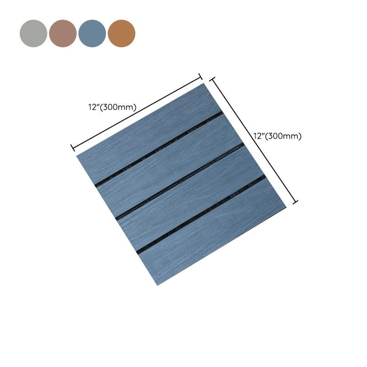 BowLift | 12" X 12" 4-Slat Square PVC Floor Tiles With Interlocking Installation Floor Plates Tiles