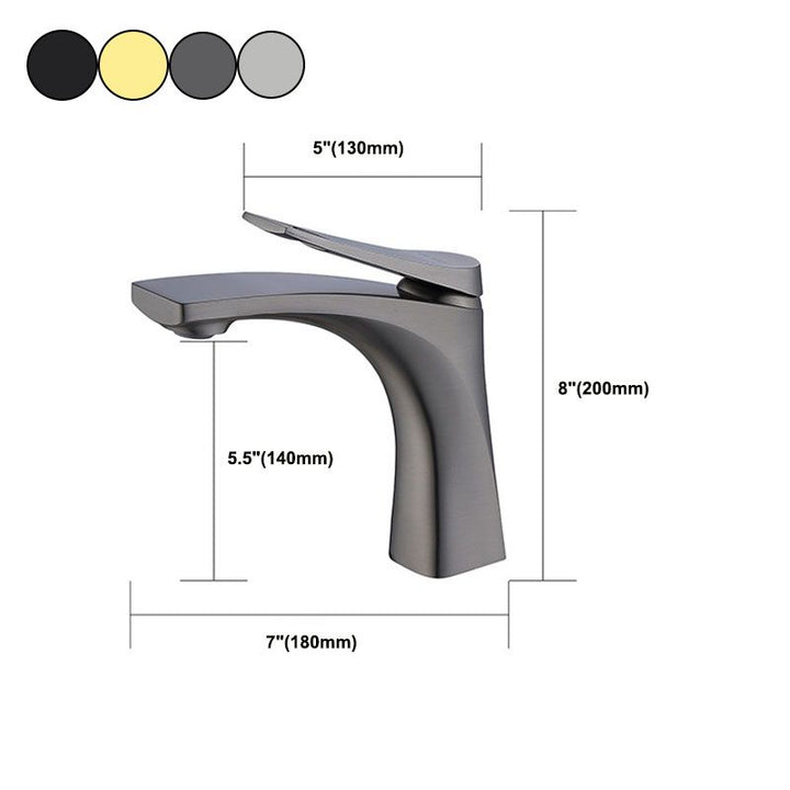 BowLift | Modern Vessel Faucet Brass Lever Handles Low Arc with Water Hose Bathroom Vessel Faucet