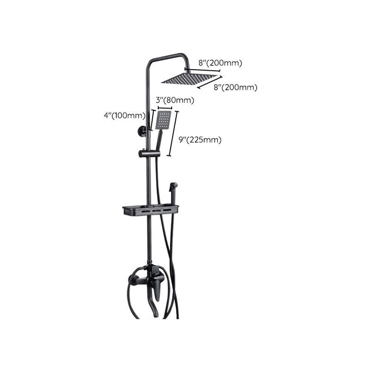 BowLift | Adjustable spray sample shower combination metal shower fitting arm showerhead with slip bar