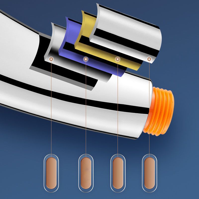 BowLift | Traditional handheld shower head metal hand shower with square shape