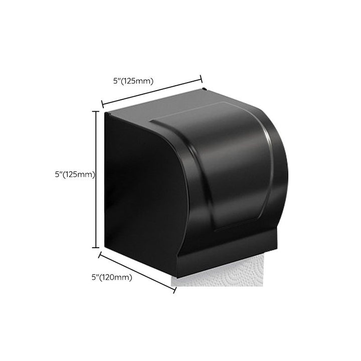 BowLift | Modern Aluminum Bathroom Accessory Set Matte Black Bathroom Shelf/Towel Holder/Paper Holder