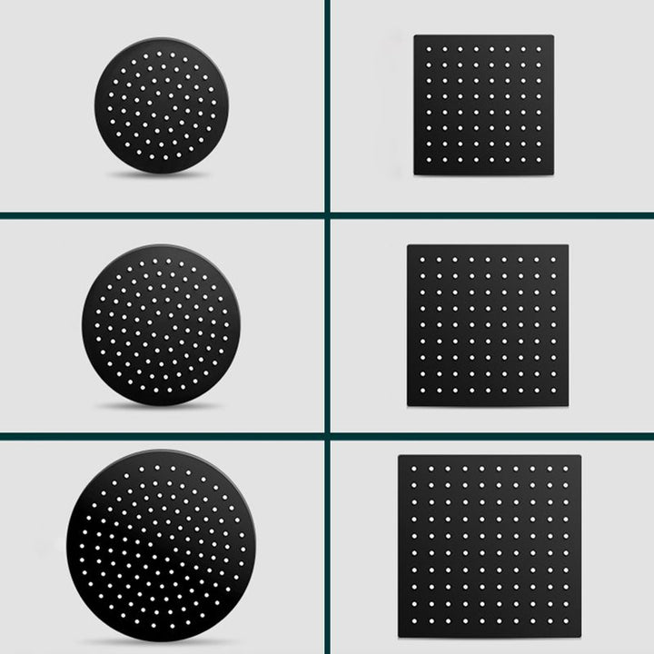 BowLift | Black round fixed shower head Modern design wall-mounted shower head