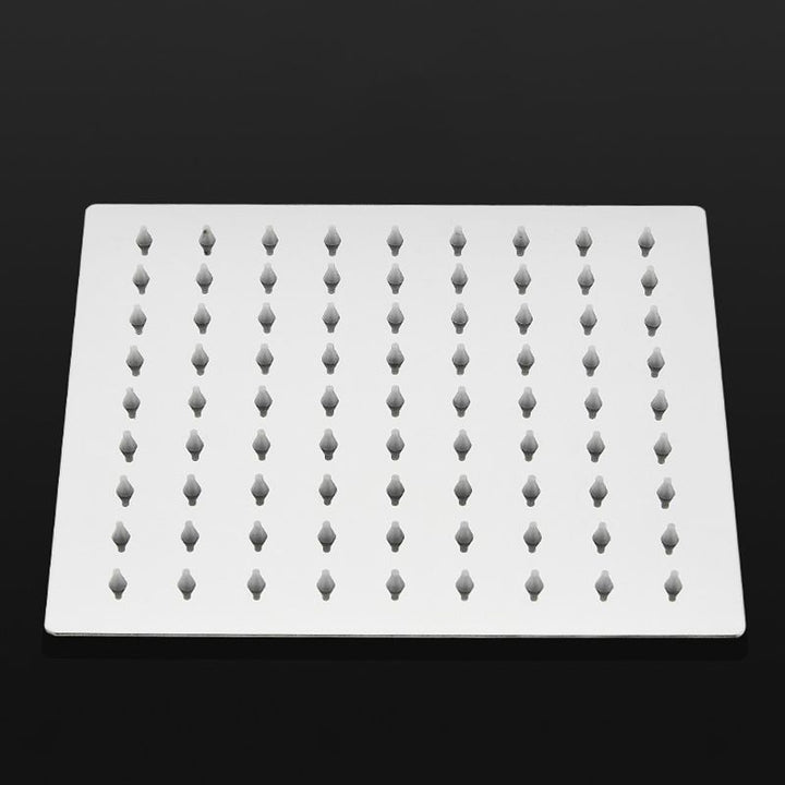 BowLift | Silver Square Fixed Shower Head Modern Style Wall Mounted Shower Head