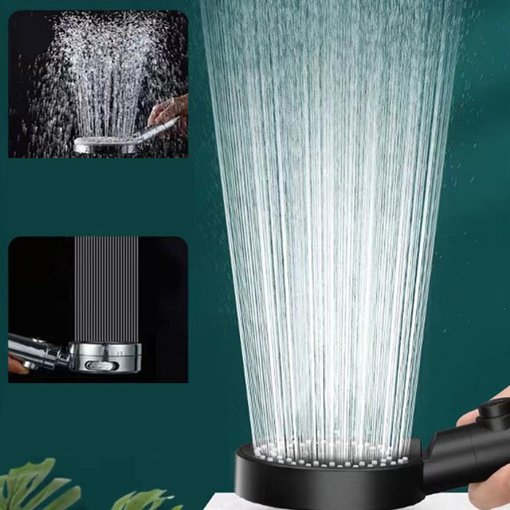 BowLift | Round Handheld Showerhead Plastic Adjustable Spray Pattern Showerhead for Home